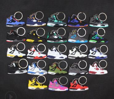 300 styles Mini Silicone #1-23 MVP sports shoes men sneakers Woman Men Kids Key Ring Gifts Sneaker Key Holder Shoes keychain