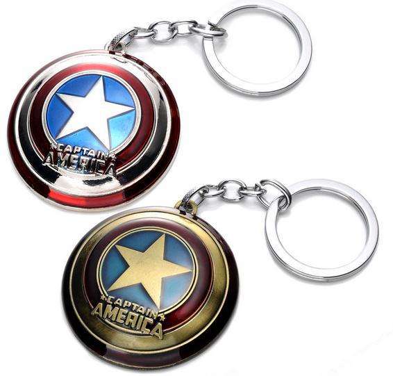 The Avengers Captain America Shield Alloy Pendant Keychains Key Ring Keychain Favors movie Animation cartoon Fashion Accessories party gift