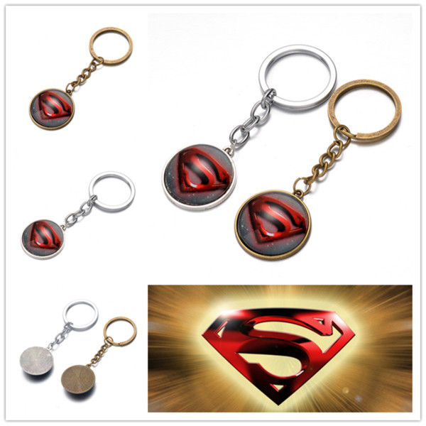 New DIY Key Chain cartoon toys Superman Paragraph keychain Gift Pendant Luggage Backpack Accessories Free shipping B0373