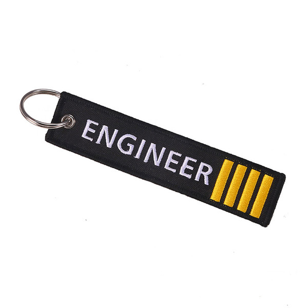 Relodi Engineer Embroidery Keychain Polyester Fabric Key Protector for Men's Jewelry Commemorative Key Chains SP2364