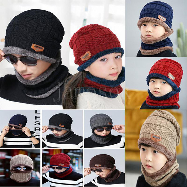 Neck warmer winter hat knit cap scarf cap Winter Hats For men knitted hat men Beanie Knit Hat Skullies Beanies