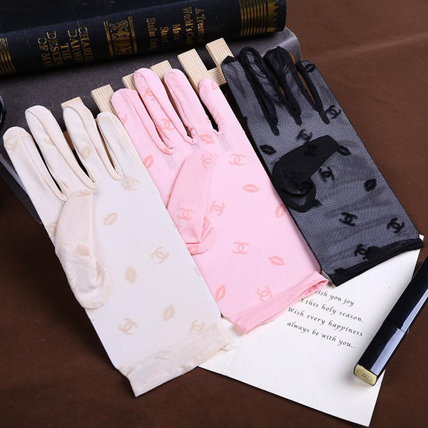 Spring Summer Lace Fingers Lady Gloves Women Sun Protection Gloves