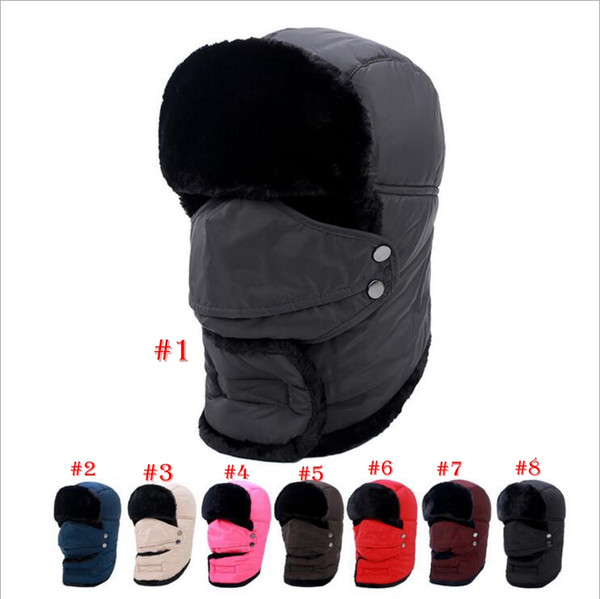 Winter Mask Outdoor Thermal Warm Balaclava Hats Hood Skiing Cap Fleece Ski Bike Scarf Wind Stopper Ski Mask Hats Caps YYA756