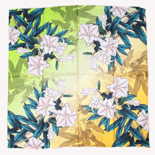 ELEGANT HANDMADE BRAND 100%Twill Silk Scarf TWIC-209512A