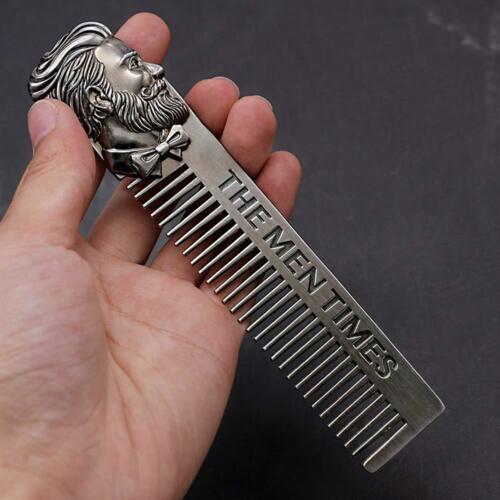 Men's Beard Styling Shaping Template Comb Barber Tool Symmetry Trimming Shaper Stainless Steel Beard Comb