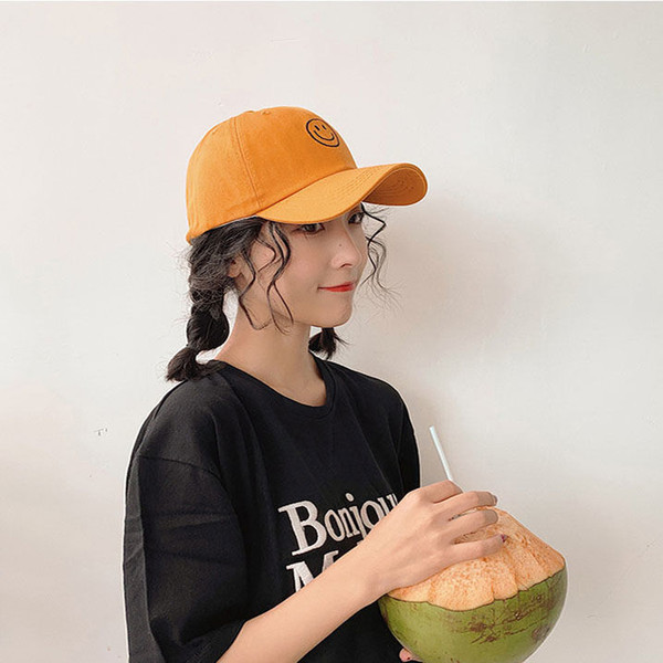 Hats Female Korean version of student baseball cap fashion sunscreen sunshade hat Street couples embroidered duck tongue cap male