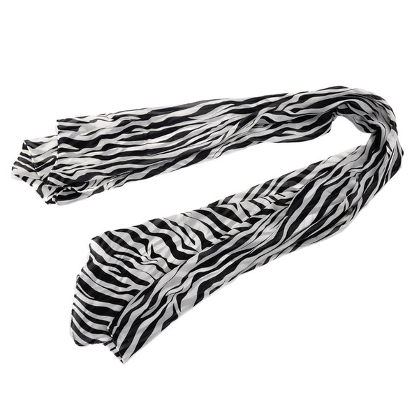 2017 NEW Women Stylish Swimsuit Pareo Zebra Pattern Chiffon Scarf Beach Towel Cover White and Black