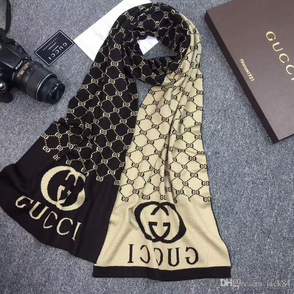 19 brand Mens scarf size 180x35cm Scarves brands design Scarf men high quality Stripes Letter pattern design Scarf