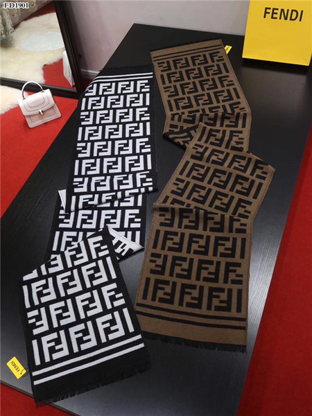 2019 Discount top wholesale autumn winter direct sale discount men luxury letter 2 colorscarf 180*30cm free shipping