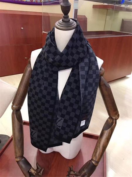 High quality Cashmere scarf for men 2019 New Hemming Long Scarves Shawls Wrap size 180-20CM men's scarves 5546