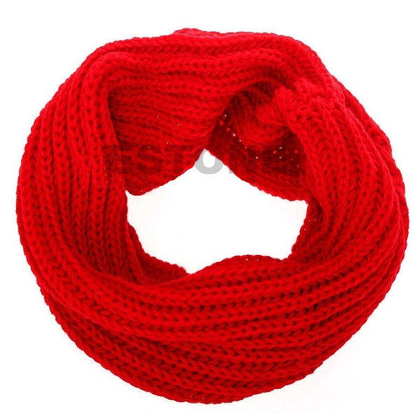 Wholesale- Fashion Women Winter Warm Single Circle Knitting Scarf Knit Neck Scarf