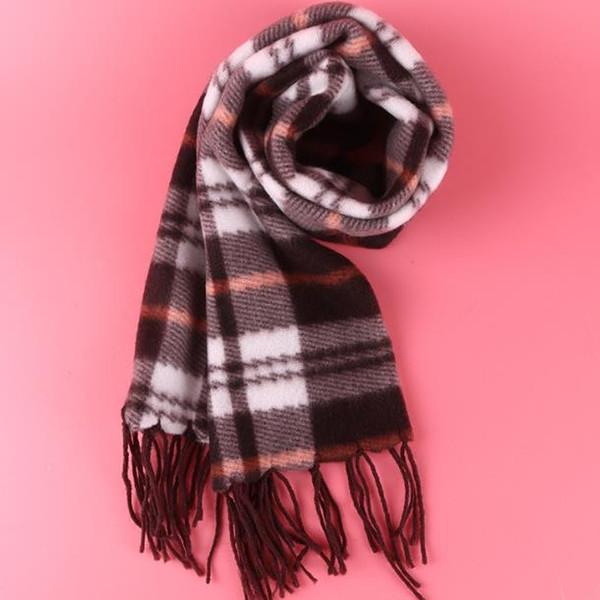 2018 Autumn winter imitation cashmere men's English black and white plaid scarf warm wholesale promotional gifts