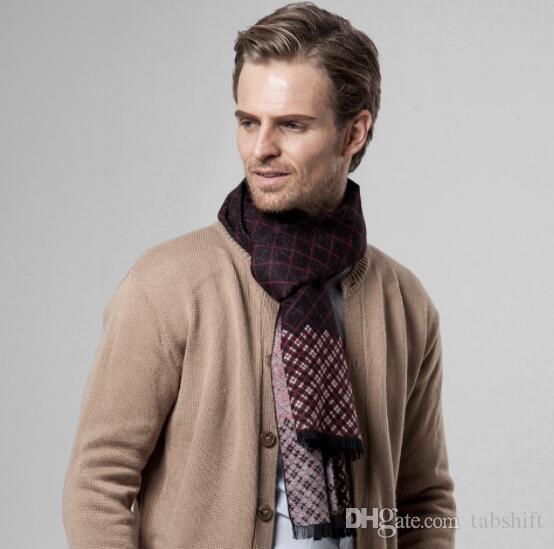 desigenr Men' scarves Plaid Scarf Men Scarves Free Shipping winter scarf Mens Plaid Cashmere Scarf new arrivel