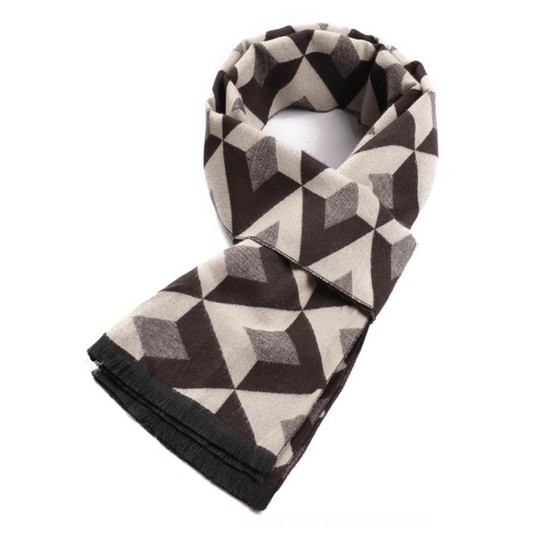 New men's imitation cashmere plaid scarf for warm men's fashion scarf