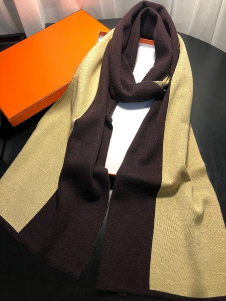 Brand -2019 men's winter boutique market 100% knitted wool soft and smooth men's and women's scarf 180*30