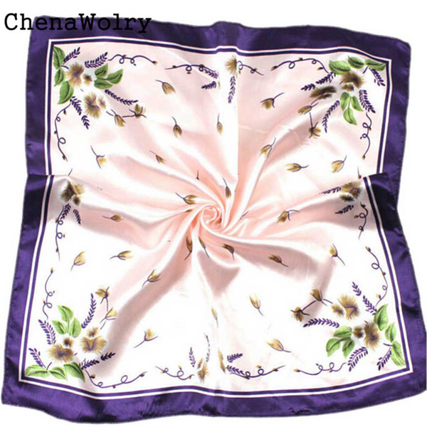 Wholesale- ChenaWolry Hot Selling Attractive Scarf Women Fashion Four Seasons Shawl Changeable Silk Satin Scarves Wrap Shawl Scarves Oct 11