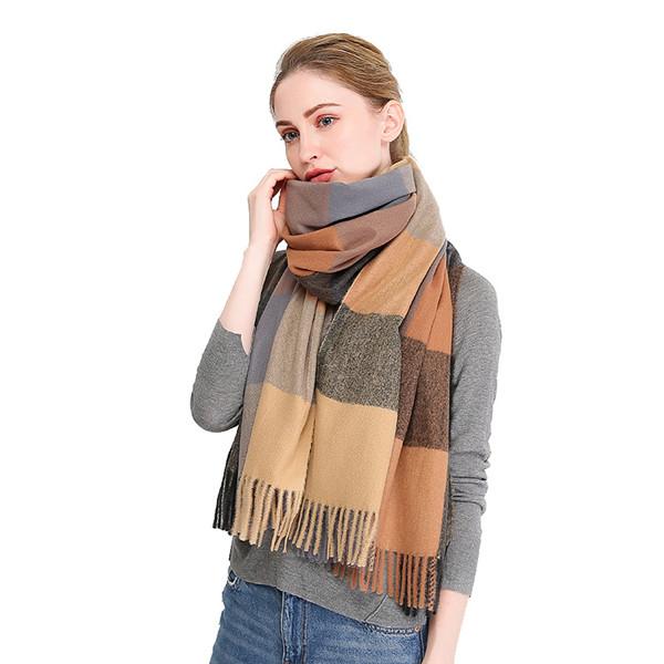 Autumn/winter soft and comfortable 180*70 belt classic female plaid wool scarf shawl fashion web celebrity hot style tassel scarf shawl