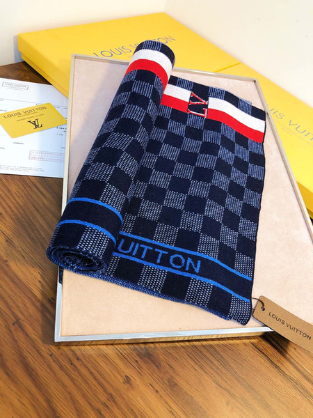 2019 winter luxury cashmere scarves high-end classic brand fashionable men scarf 180*30 no box DD5