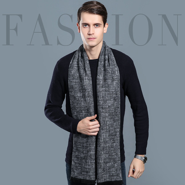 Autumn and Winter Mens Designer Scarf with Plaid Luxury Mens Scarves with Stripes Fashion Warm Brand Scarf for Men with Many Colors