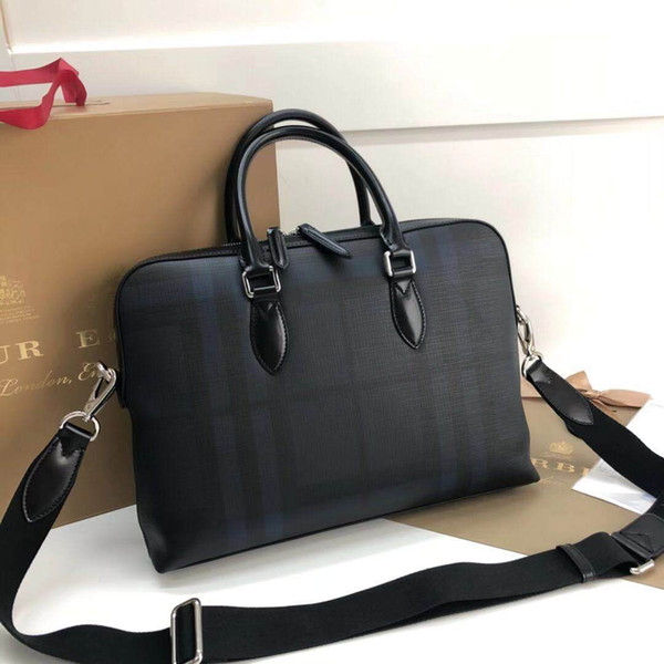 5088600 Men's Classic Tote Bag Fashionable Business Style 5-Star Quality Leather Briefcase with Detachable Long Shoulder Strap