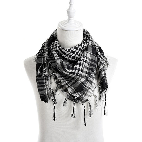 Wholesale-New Unisex 5Colors Women Men Checkered Arab Grid Neck Keffiyeh Palestine Scarf Wrap 2015 hot sale