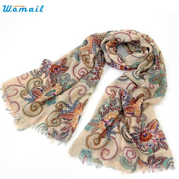 Wholesale- Dec 24 Elegant Nobility 170cm*80cm Vintage Autumn Winter Scarves Women Ladies Scarf Wrap Shawl 2016 New