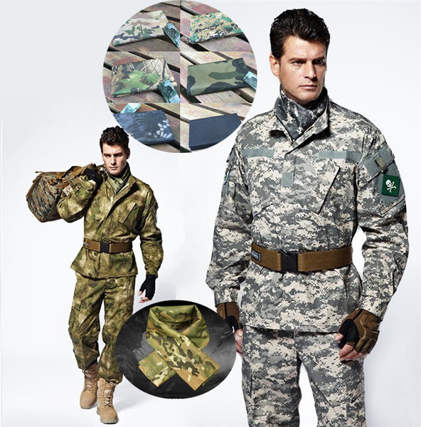 New Men Outdoor commando Scarfs Desert camouflage ACU/CP/Breathable camouflage Scarfs anti-mosquito sand camouflage headscarves Scarves 0654