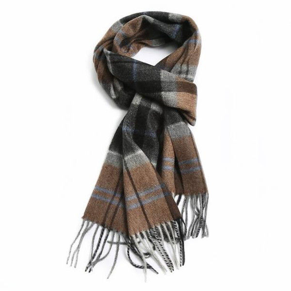 New 100% cashmere men's scarf warmth fashion striped plaid pure color length :30cm*180cm fringed: 2*10 100% cashmere