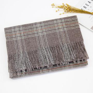 2018 Ladies Scarf Autumn And Winter New Fringed Shawl Scarf The Big Plaid Solid Color Imitation Cashmere Scarf