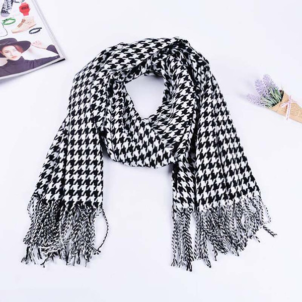 Autumn Winter Mens Scarves Classical Gird Pattern Man Scarf Shawl Fashion Cotton Cashmere Knitting Wrap Free Shipping