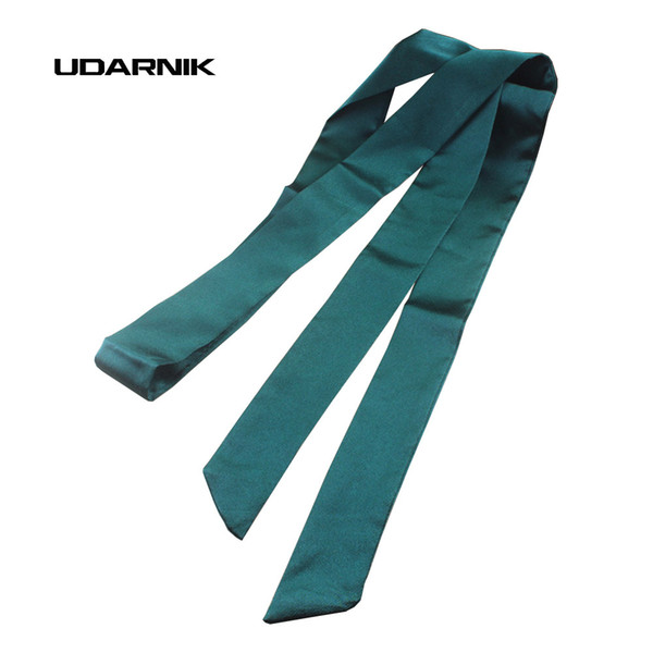 Wholesale- Women Satin Skinny Scarf Extra Long Slim Thin Belt Sash Ribbon Choker Neck Tie 035-209