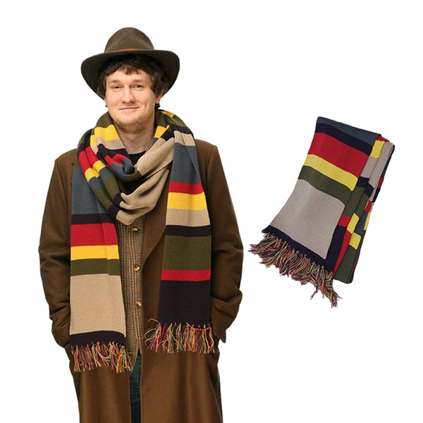 TV Dr Doctor Who Scarf Delxue Stripes Tom Baker Scarf Winter Warm Super Long 143*9 Inch Shawl Cosplay Costume Gift Size 365*23cm S1020