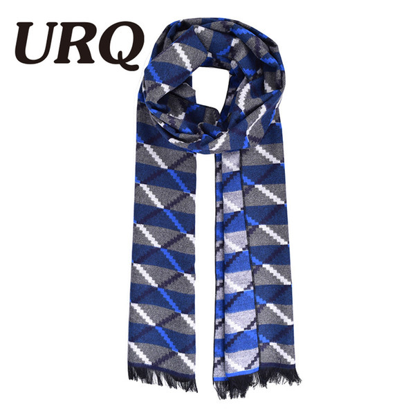 Wholesale- Winter Warm Man Scarf Soft Tartan Design Casual Scarves Winter Men Imitation Cashmere Scarfs Luxury Warm Scarves