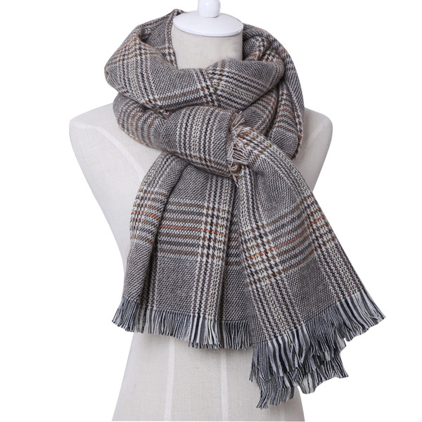 Fashion Plaid scarf For Women High quality cashmere warm in Winter shawl Men scarf