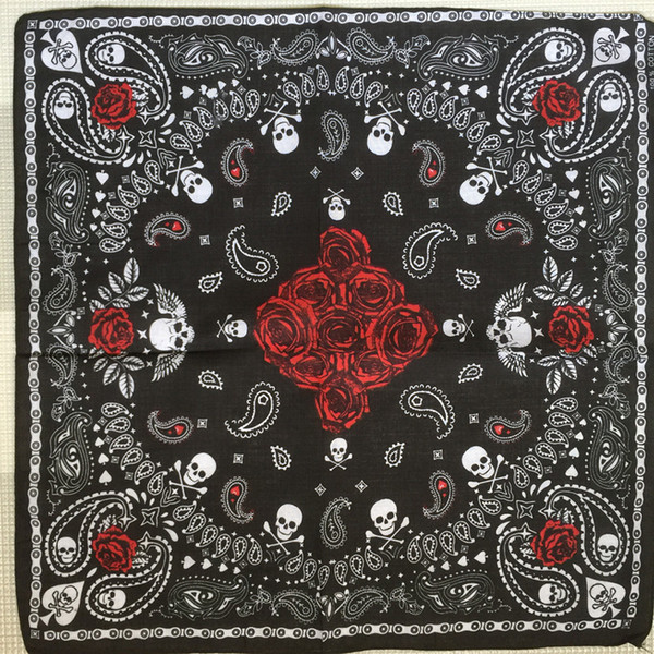 New Paisley Printed Kerchief Neckerchief Hip Hop Headwear/Hair Bandanas Foulard Square Scarf for Women/Men/Boys/Girls D19011106