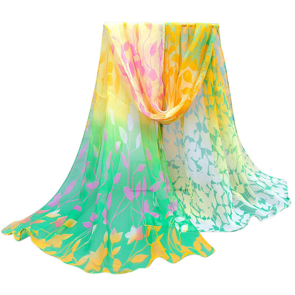 Wholesale- Spring Style Long Chiffon Silk scarves Women Design Floral print Shawl Wrap Woman Scarf infinity Ladies scarves wholesales 2017