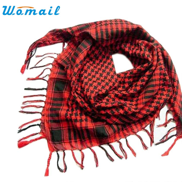 Wholesale- New Arrival 1PC Unisex Fashion Women Men Arab Shemagh Keffiyeh Palestine Scarf Shawl Wrap nr30