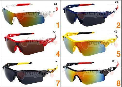 10PCS summer hot sale men outdoor sport wind SUN glasses man driving sunglasses Bicycle Glass woman fashion glasses 9colors free shipping