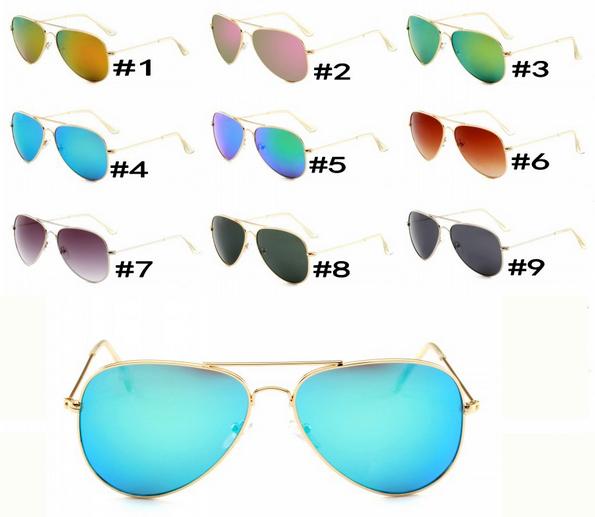 summer women FASHION metal Dazzle colour Sunglasses Driving glass cycling glasses men Bicycle Glass driving Sun glasses 9COLORS hot sale