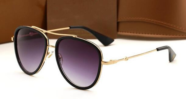 summer woman black fashion metal Luxury Designer Sunglasses driving Sun glasses man beach protection UV 400 roundness sunglasses free ship