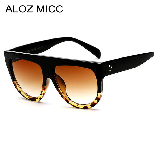 ALOZ MICC Oversized Women Sunglasses 2019 New Vintage Acetate Big Frame Square Sunglasses Women Gradient Eyewear A429