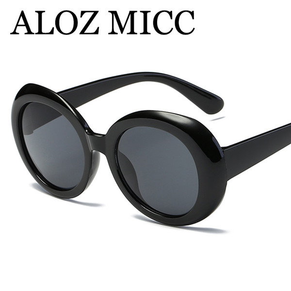 ALOZ MICC Luxury Round Sunglasses Women Brand Designer Classic Acetic Frame Men Women Round Multicolor Glasses Shades UV400 A464