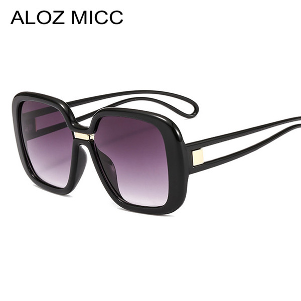 ALOZ MICC Women Oversized Square Sunglasses 2019 Fashion Gradient Sun Glasses Female Retro Shades Eyewear UV400A479