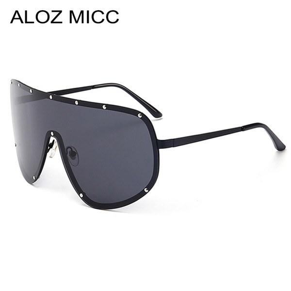 ALOZ MICC Brand Sunglasses For Men Polarized Oversized Frame Alloy Metal Glasses Designer Sunglasses Women Hot Eyeglasses UV400 A055