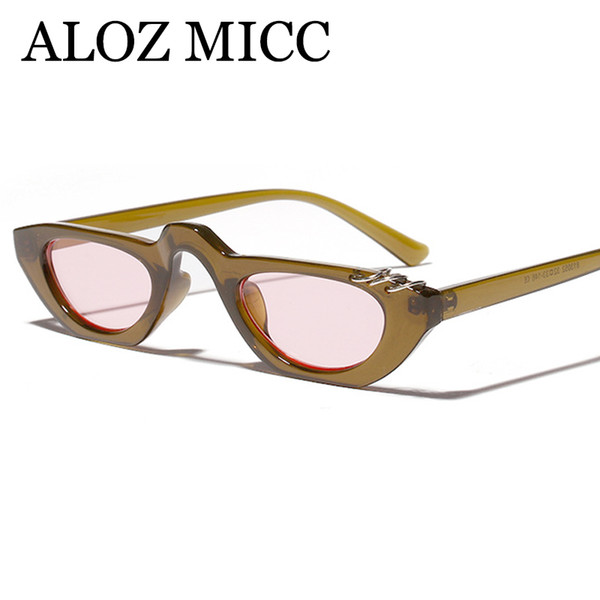 ALOZ MICC Vintage Women Sunglasses Unique Round Iron Rings Eyewear 2018 Brand Designer Candy Sun Glasses Female Male A605