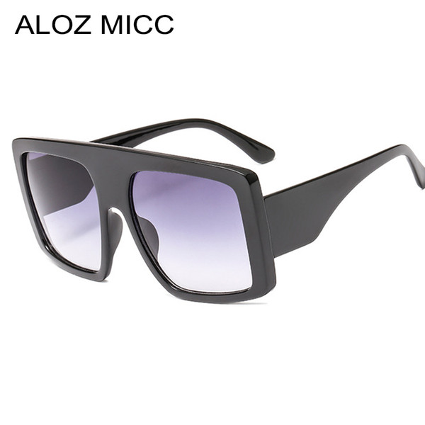 ALOZ MICC Women Oversized Square Sunglasses Men 2019 New Design Vintage Gradient Sunglasses Women Female Shades Oculos A490