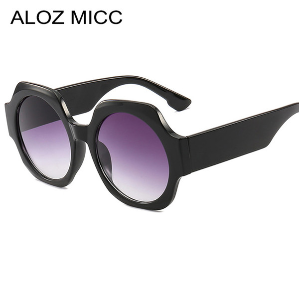 ALOZ MICC Luxury Women Oversized Round Sunglasses 2019 Fashion Gradient Shades Sunglasses Women Glasses UV400 A492