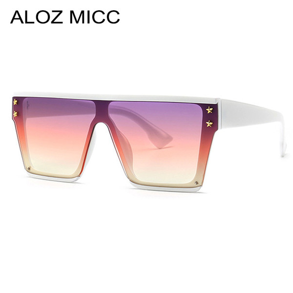 ALOZ MICC 2019 Women Oversize Square Sunglasses Men Brand Designer Summer Sun Glasses Women Retro Gradient Goggle UV400 A292