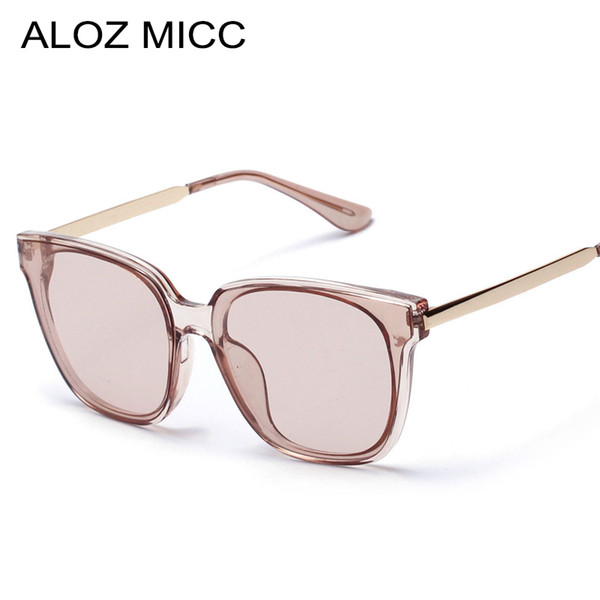 ALOZ MICC 2019 Classic Fashion Women Men Sunglasses Square Frame Clear Lenses Gray and Brown New Style Lady Glasses uv400 A264