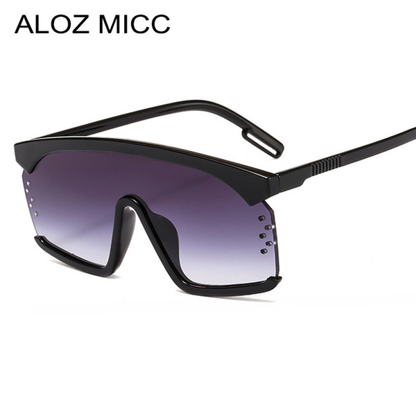 ALOZ MICC Oversized One Piece Sunglasses Women 2019 Fashion Square Outdoor Sun Glasses Men Female Vintage Shade Goggles A447